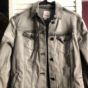 Grey jaxson lularoe jean jacket